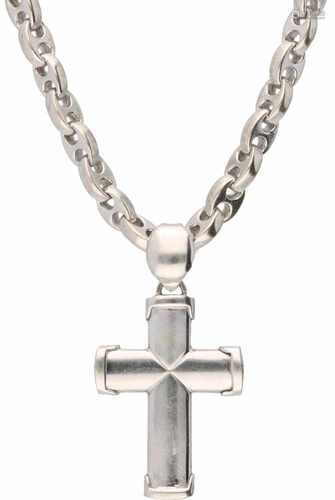 Treemme necklace with cross-shaped pendant white gold - 18 ct.