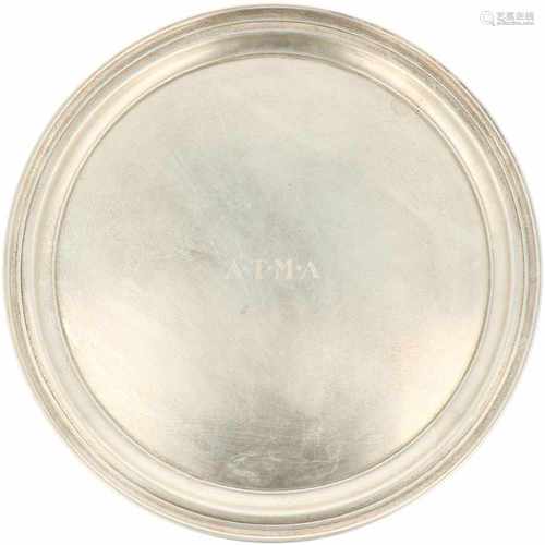 Silver 'Tiffany & Co.' serving tray.