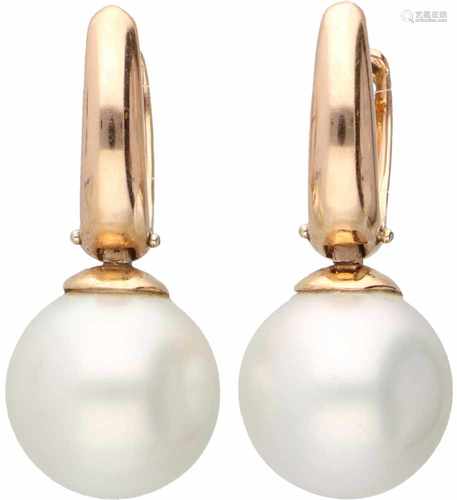 Eva Nueva earrings rose gold, pearl - 18 ct.