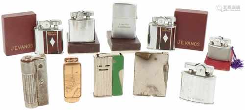 A lot of (10) lighters. 2nd half 20th century.