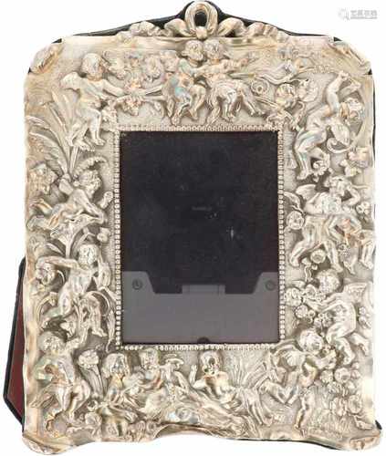 Silver picture frame.