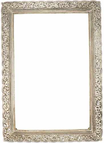 Silver picture frame.