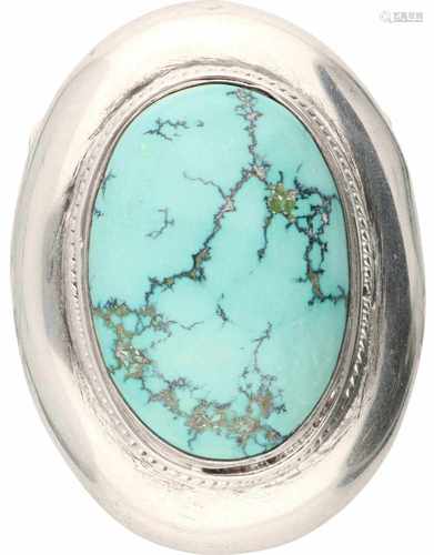 Pendant silver, turquoise - 925/1000.