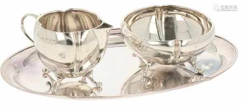 (3) Piece silver set of creamers.