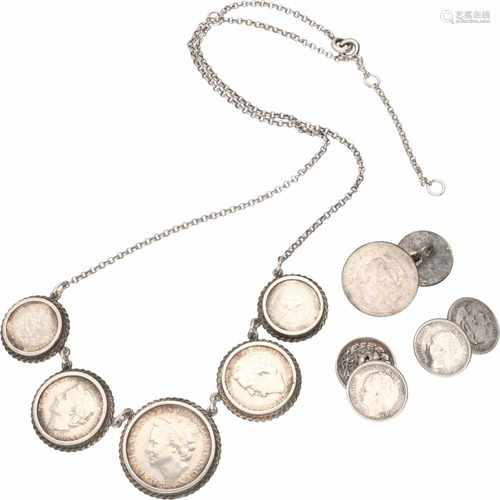 Lot of coin jewelry silver - 925/1000.