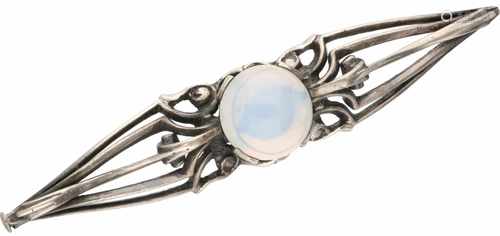 Brooch silver, agate - 835/1000.