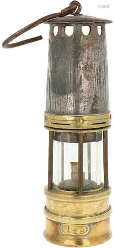 A miners' lamp. Ca. 1920.