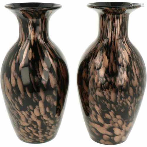 A set of (2) baluster shaped vases.