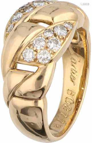 Cartier ring yellow gold, ca. 0.32 carat diamond - 18 ct.