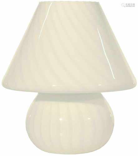 A white glass lamp. Second half 20th century.