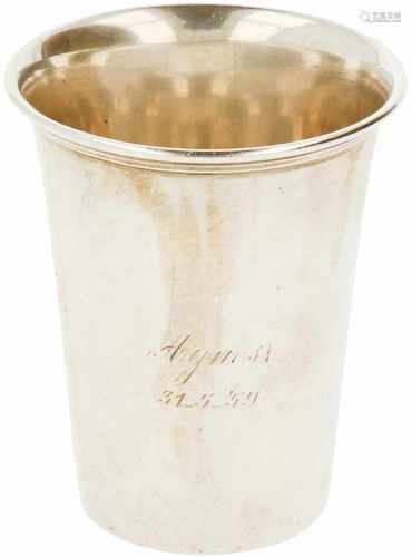 Silver birth cup.