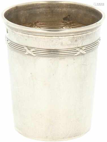 Silver beaker.