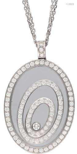 Chopard Happy Spirit necklace white gold, ca. 2.08 carat diamond - 18 ct.