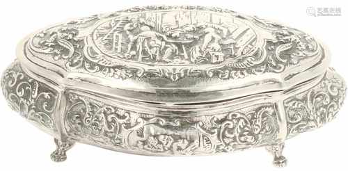 Silver teaspoon box.