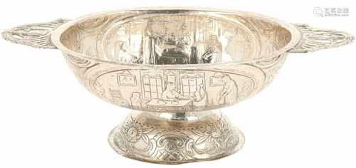 Silver brandy bowl.