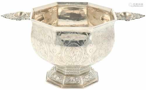 Silver brandy bowl.