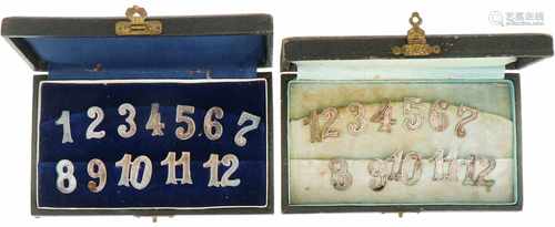 (2) Cases with silver glass numbers.