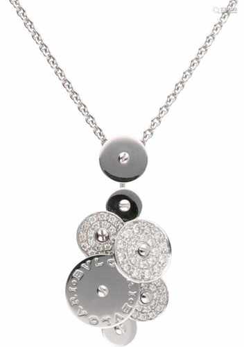 Bvlgari Cicladi necklace white gold, ca. 0.52 carat diamond - 18 ct.