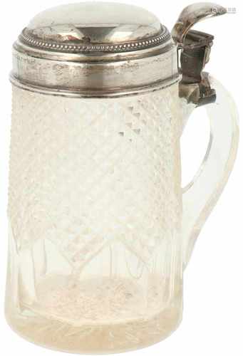 Silver beer tankard.