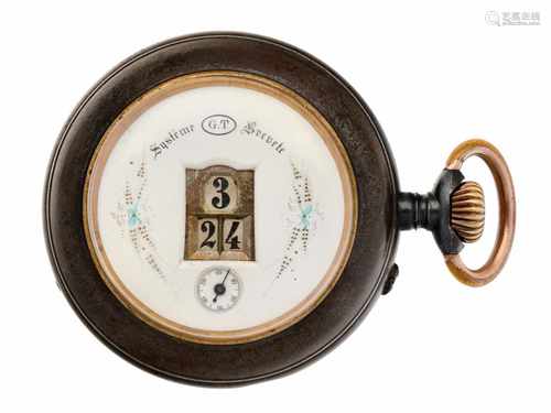 Pocket watch steel, Digital 'Revue Thommen' - Men's pocket watch - Manual winding - Ca. 1910.