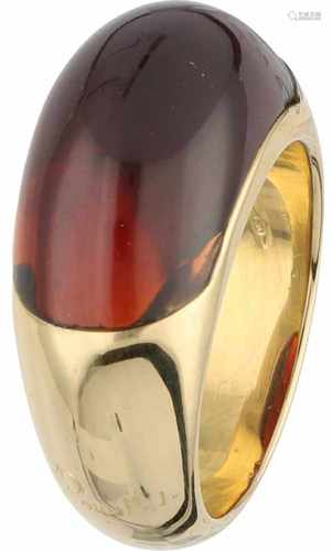 Pomellato ring yellow gold, garnet - 18 ct.