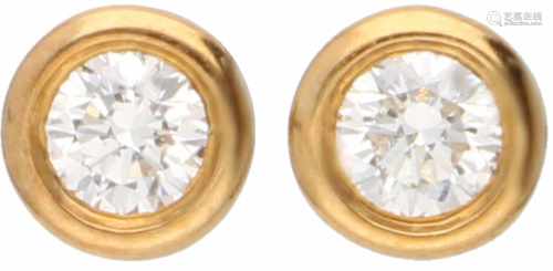 Tiffany & Co. Elsa Peretti solitary earrings yellow gold, ca. 0.20 carat diamond - 18 ct.