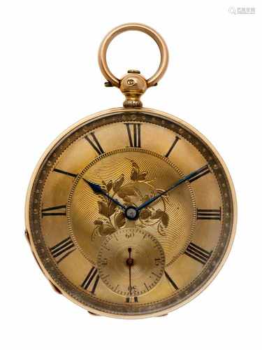 Pocket watch gold - Men's pocket watch - Manual winding - Ca. 1850.