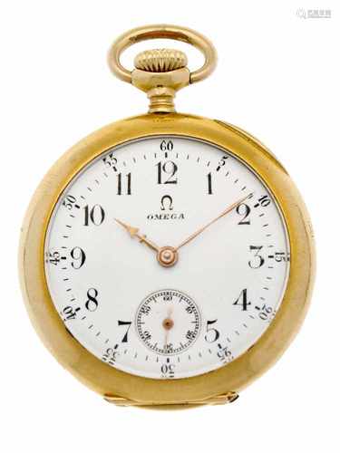 Pocket watch Omega gold - Ladies pocket watch - Manual winding - Ca. 1900.