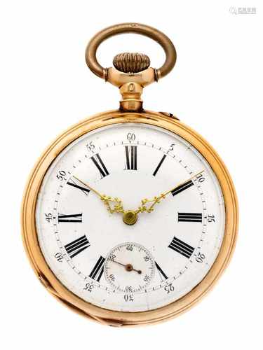 Pocket watch gold - Men's pocket watch - Manual winding - Ca. 1900.