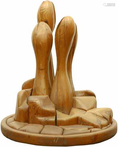 A wood statue. 20th century.