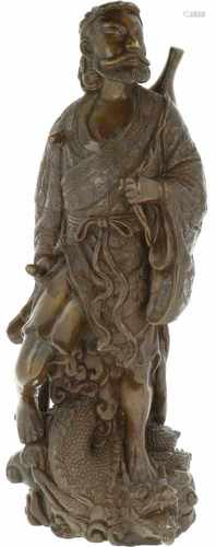 A bronze warrior. China, 19th century.