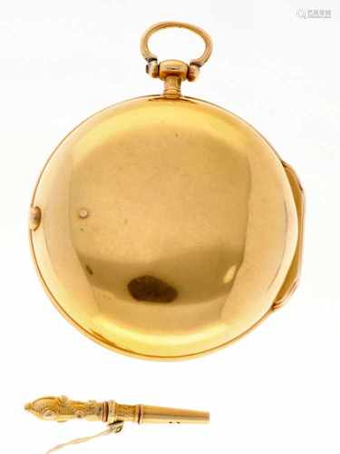 Pocket watch gold, verge escapement 'J. Baptiste Baillon, Paris' - Men's pocket watch - Manual