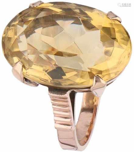 Solitary ring rosé gold, citrine - BLA 10 ct.