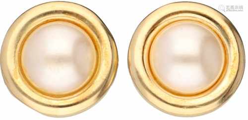 Gandio & Brevetti pearl earrings yellow gold - 18 ct.