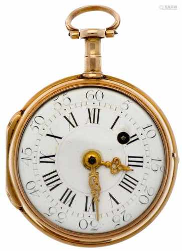 Pocket watch gold, verge escapement 'Gudin, Paris' - Men's pocket watch - Manual winding - Ca.