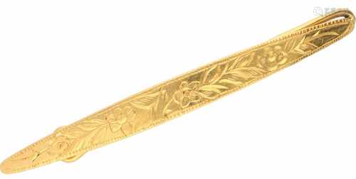 Hair clasp yellow gold - 20 ct.