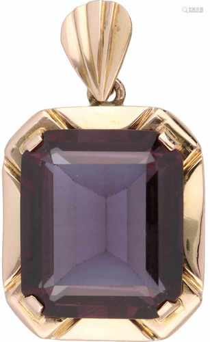 Pendant yellow gold, tourmaline - 14 ct.