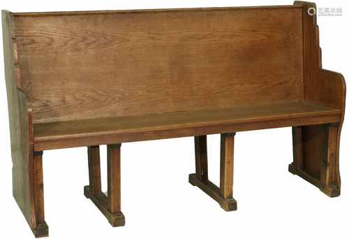 An oakwood church bench. Circa 1930.