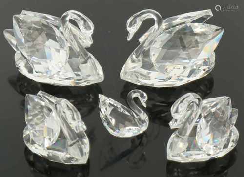 Various (5) pieces of Swarovski. 20th century.