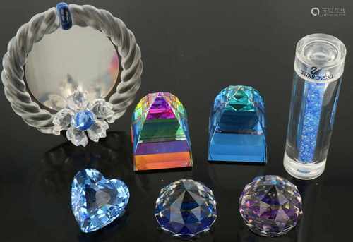 Various (7) pieces of Swarovski. 20th century.