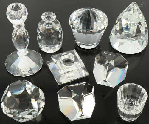 Various (9) pieces of Swarovski. 20th century.