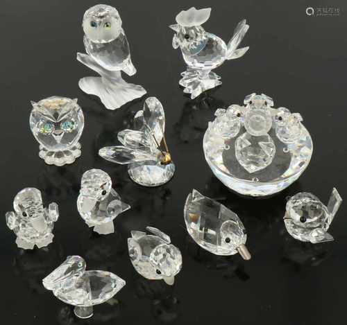 Various (11) pieces of Swarovski. 20th century.