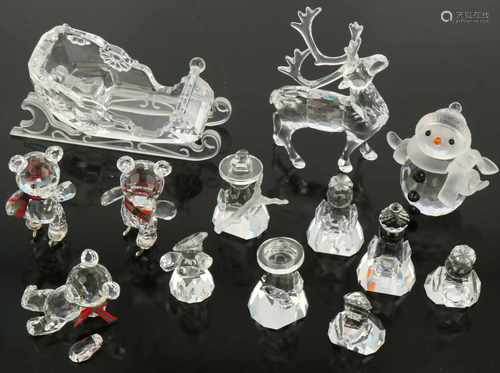 Various (13) pieces of Swarovski. 20th century.