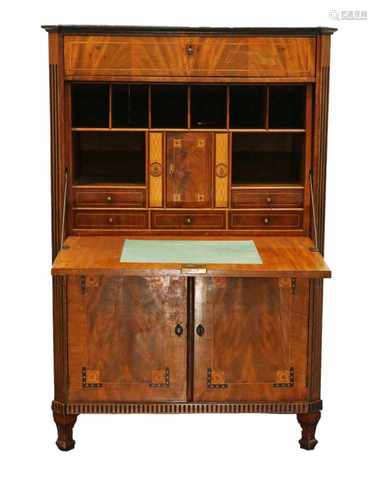 A fall front desk. Dutch, 19th century.