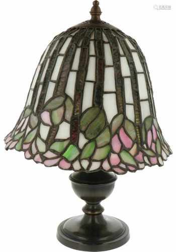 A Tiffany-style mushroom lamp. 20th century.