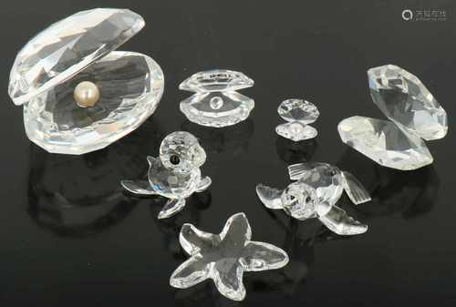 Various (7) pieces of Swarovski. 20th century.