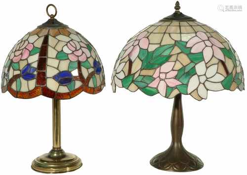 (2) Tiffany-style table lamps. 20th century.