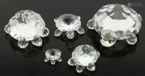 Various (5) pieces of Swarovski. 20th century.