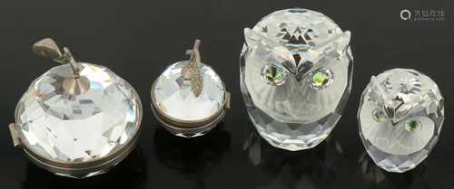 Various (4) pieces of Swarovski. 20th century.