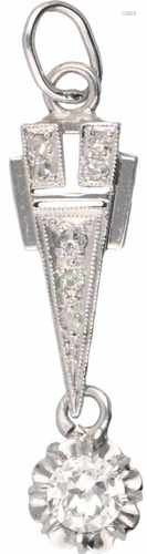 Pendant white gold, ca. 0.28 carat diamond - BLA 10 ct.